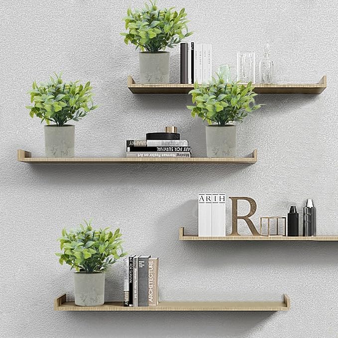 Bacucine 3Pcs Fake Plants Potted Mini Artificial Greenery Artificial Plants for Shelf Table Office Farmhouse Home Decor (Boxwood)