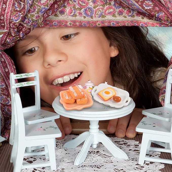3Pcs Mini Dinner Plate Tray Shape Resin Silicone Molds Tiny Plate Epoxy Casting Molds for DIY Micro Resin Dollhouse Fairy Garden Kitchen Miniatures Landscape Decor