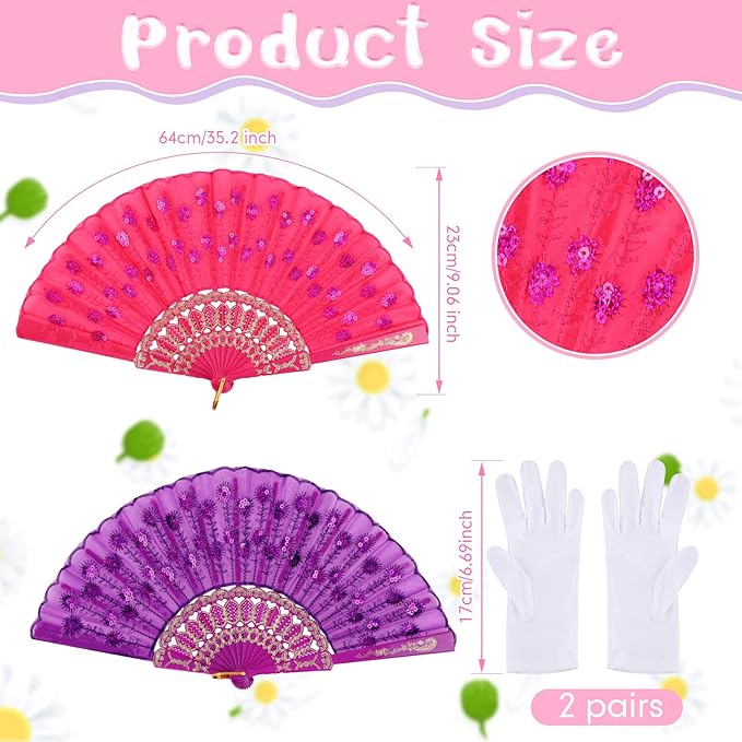 10 Pcs Girls Tea Party Set Includes Tea Party Hats Bonnets Fan Gloves Small Pink Purse Feather Boas Dress up Sets for Little Girls Kids Children Birthdays Easter Party Supplies Accessories