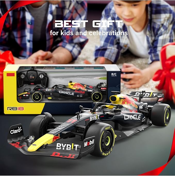 Voltz Toys Authentic Licensed 1:18 F1 RedBull Rb18 Car Remote Control Car - F1 Collection RC car Series for Kids and Adults - 2.4GHz RC Car for Gift (1:18 RedBull Rb18(NO.11))