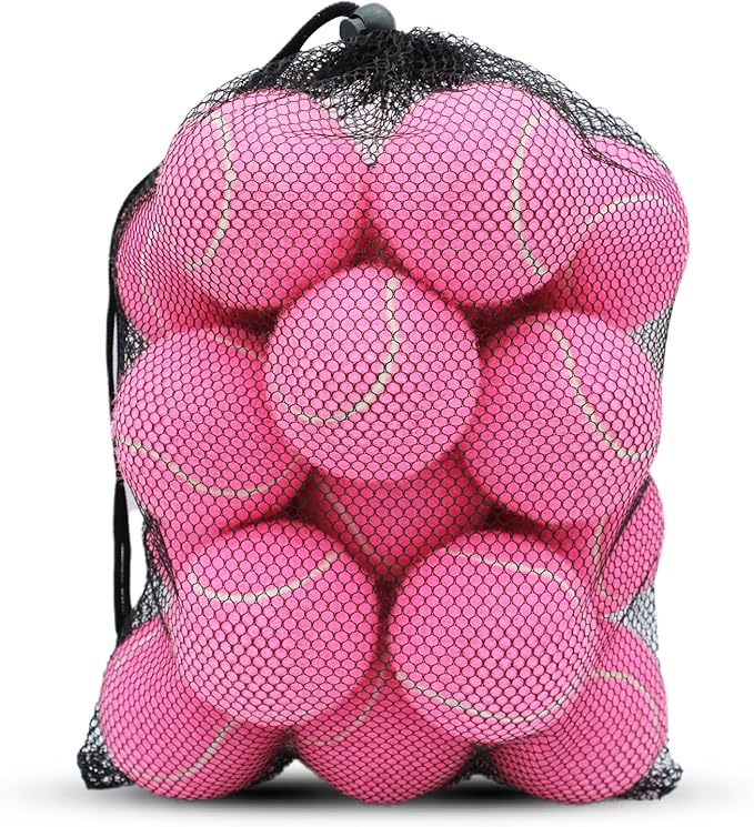 SHYUJAJIE Tennis Balls, 20 Pack Training Tennis Balls,High Elasticity Practice Tennis for Beginner, Exercise Playing Balls for Pet Dog