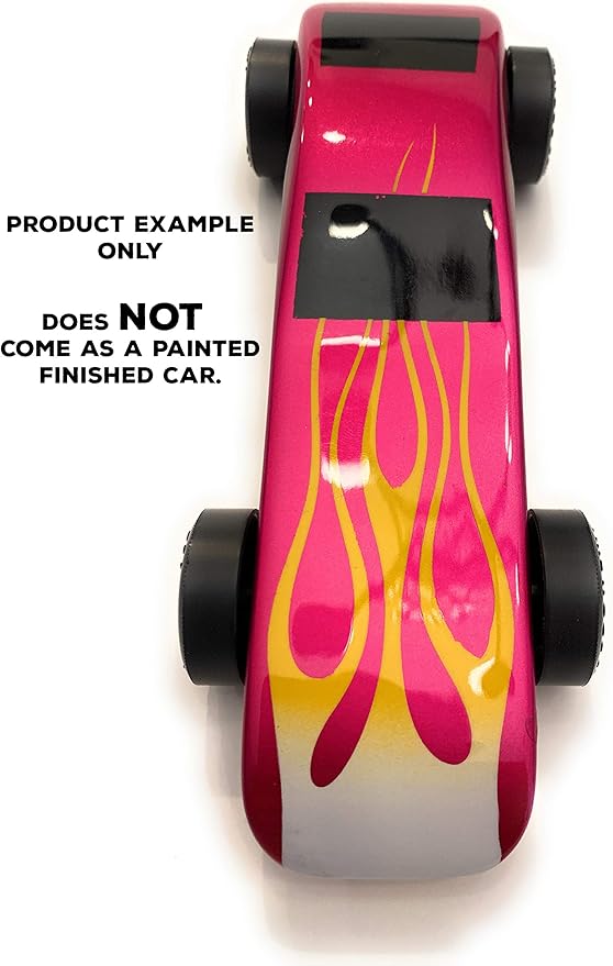 Maximum Velocity Pinewood Car Kit | Includes Unfinished CNC'd Body, Official Scout Speed Wheels, Speed Axles, Graphite & Steel Weight | Sports Car Derby Car Kit