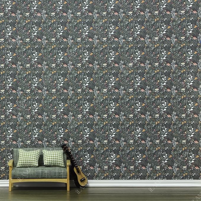 iLAND Originality Dollhouse Wallpaper 39 * 15.7 inch, Dollhouse Accessories on 1:12 Scale or 1:6 Scale (Flower Path)
