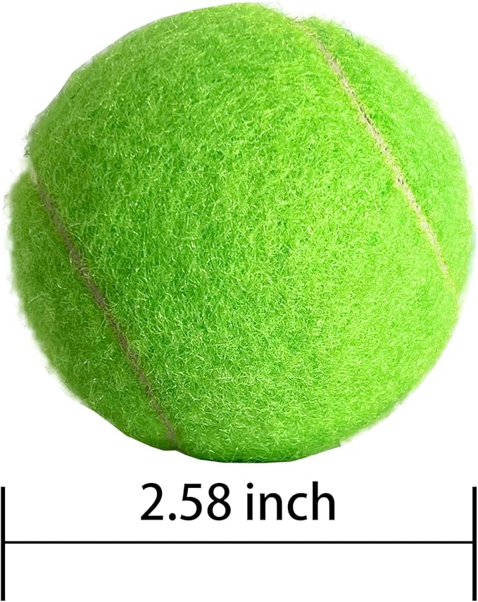 HiBallBall 12-Pack Practice Tennis Balls for Beginners & Dogs - Reusable Mesh Carry Bag Included - Ideal for Tennis Training, Pet Play, Fetch
