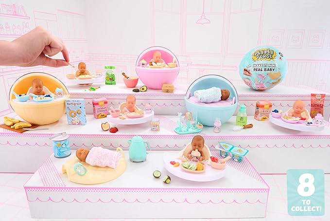 Make It Mini Real Baby Make It Mini Baby Food (2 Pack) Mini Collectibles - Mystery Blind Packaging, DIY, Realistic, Playset and Accessories, Replica Food, Toy for Girls, Gifts 8+, NOT Edible