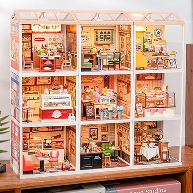 Rolife Super Creator House Building Playset & Terrace Bundle - Chineses Food Restaurants