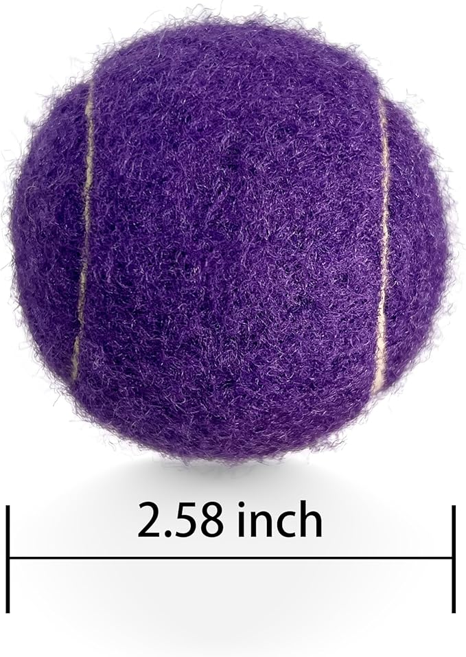 HiBallBall 12-Pack Practice Tennis Balls for Beginners & Dogs - Reusable Mesh Carry Bag Included - Ideal for Tennis Training, Pet Play, Fetch