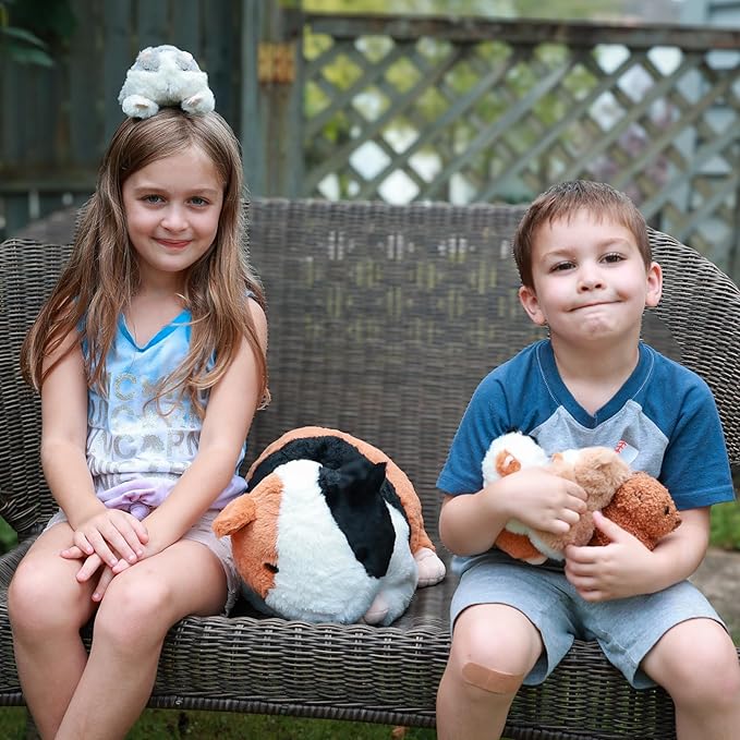 5 Pieces Giant Guinea Pig Stuffed Animal, 19.7" Mommy Hamster Plush with 4 Cute Baby Guinea Pig Plushies in Mother Hamster' s Belly,Christmas Birthday for Girls Boys Kids