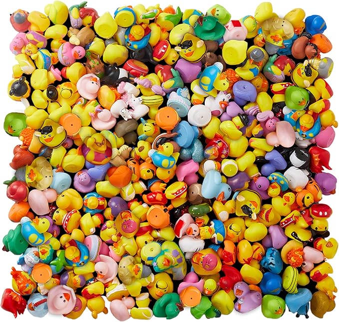 30 Pack Rubber Duck for Jeeps Ducking - 2" Bulk Floater Duck for Kids - Baby Bath Toy Assortment - Party Favors, Birthdays, Bath Time, and More (30 Varieties)