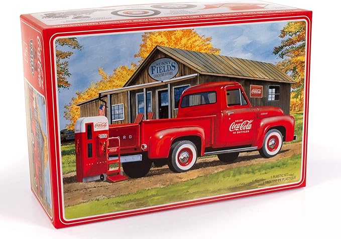 AMT Round 2 1953 Ford Pickup (Coca-Cola) 1:25 Scale Model Kit (AMT1144M), White