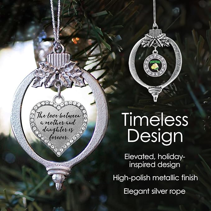Inspired Silver - Baby Shoe - Silver Christmas Ornament - Unique Charm Christmas Tree Ornament - Holiday Hanging Decoration