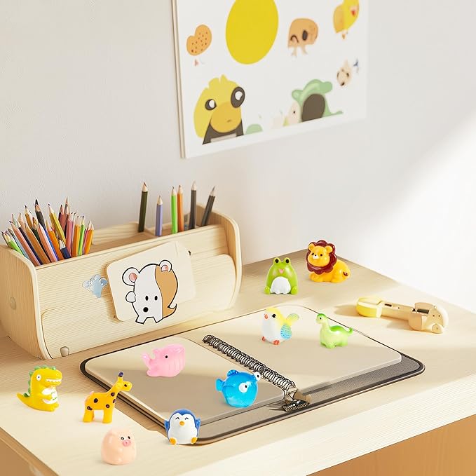 JOYIN 50 Pcs Mini Resin Animals Figures, Mix Resin Animals Figurines for Fairy Garden Accessories, Dollhouse Decorations, Slime Charms for Crafts, DIY Miniature Scenes, Halloween Party Favors