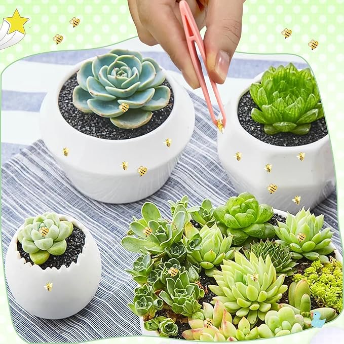 220 PiecesMini Bees Dollhouse Tiny for Crafts Dollhouse Fairy Garden Micro Landscaping Decoration Mini Halloween Figurines
