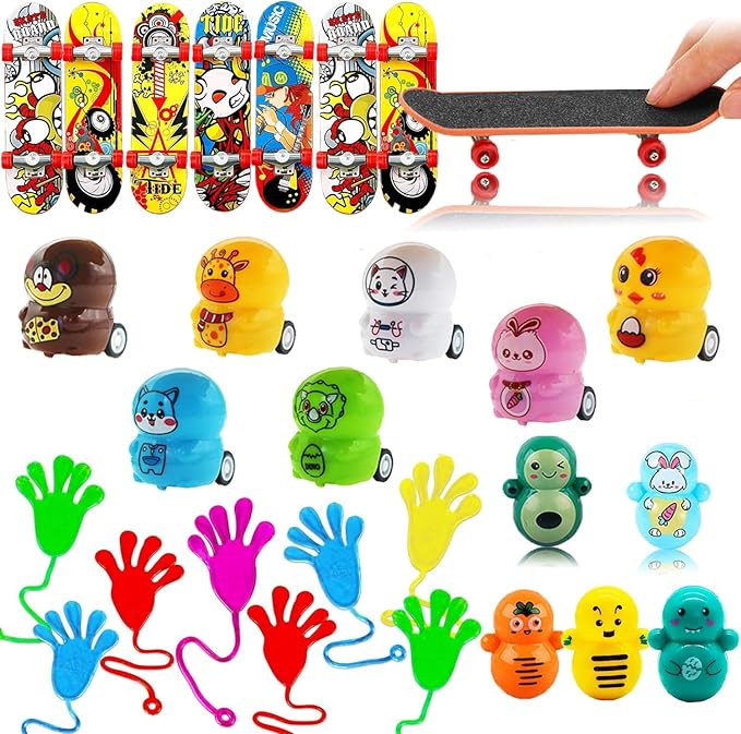 134 Pcs Pop Party Favors for Kids, Fidget Treasure Box Toys, Classroom Prizes, Pinata Filler Goodie Bag Stuffers,Treasure Chest, Carnival Prize Box Bulk Toys for Boys Girls