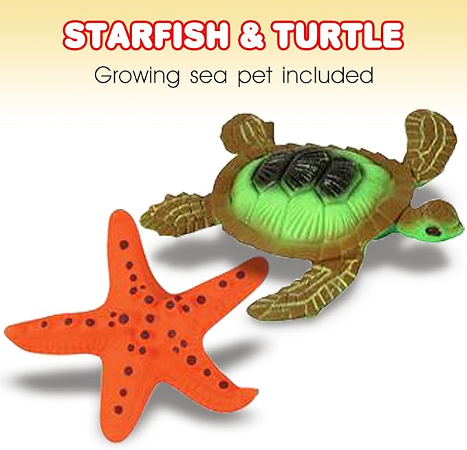 ArtCreativity Growing Sea Animals 6 Different Water Expanding Sea Creatures - Grows 6X Larger, Amazing Sensory Jelly-Like Toy, Fun Educational Gift, Party Favor, Easter Basket Stuffer for Kids