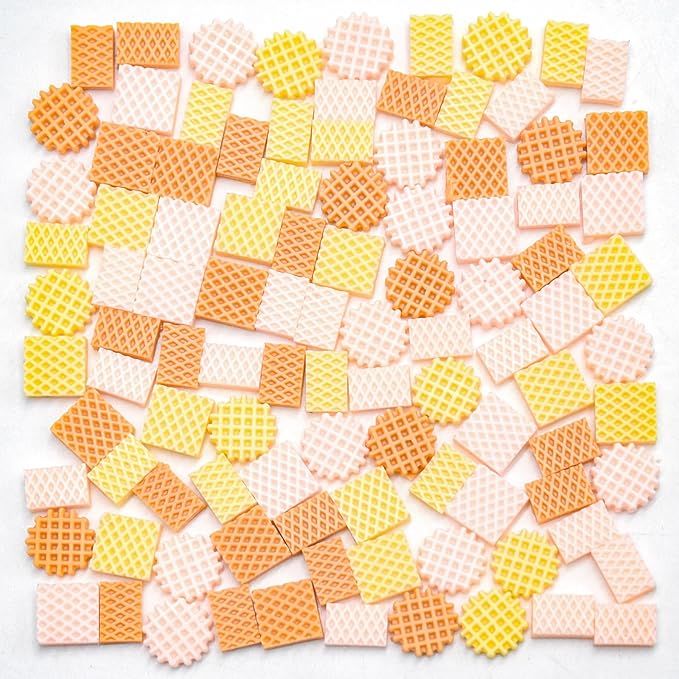 100 Pieces Mini Cookies for Dollhouse Miniatures Mini Food for Crafts Tiny Resin Things for Dollhouse Mini Kitchen Micro Landscaping Decoration