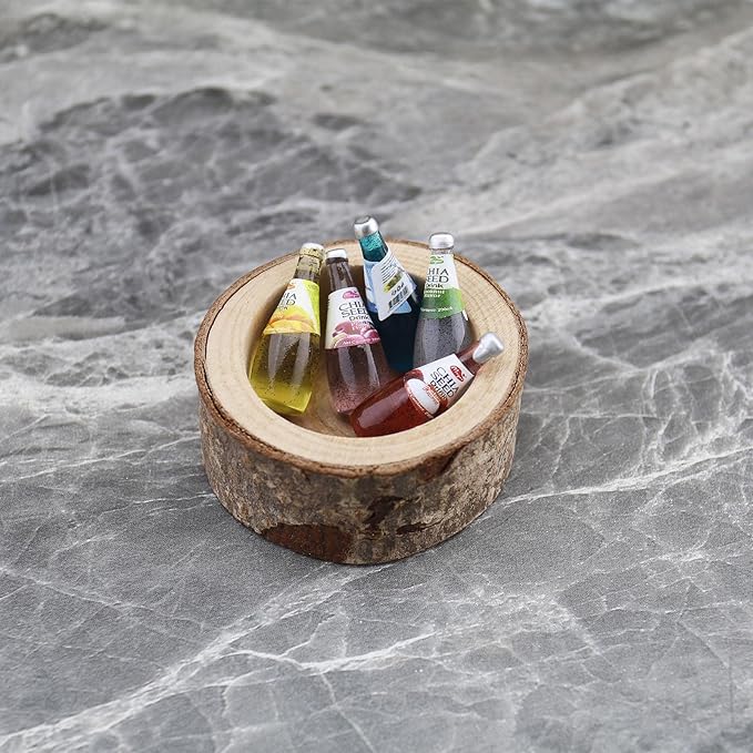 The Lord of the Tools 13PCS Dollhouse Miniature Wine Bottles 1:12 Scale Cocktail Cup Drink Juice Tea Beverage Bottle Toys Simulation Kitchen Model for Dollhouse Kitchen Decor