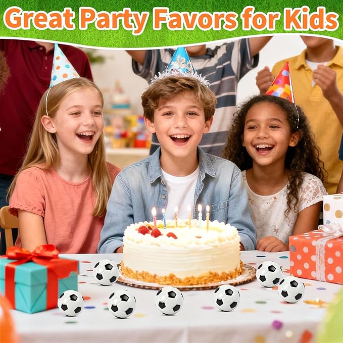 36 Pcs Mini Foam Soccer Balls for Kids Adults Party Favors,Small Stress Balls Soccer Balls Bulk Toys Goodie Bag Stuffers Classroom Prizes Party Decorations
