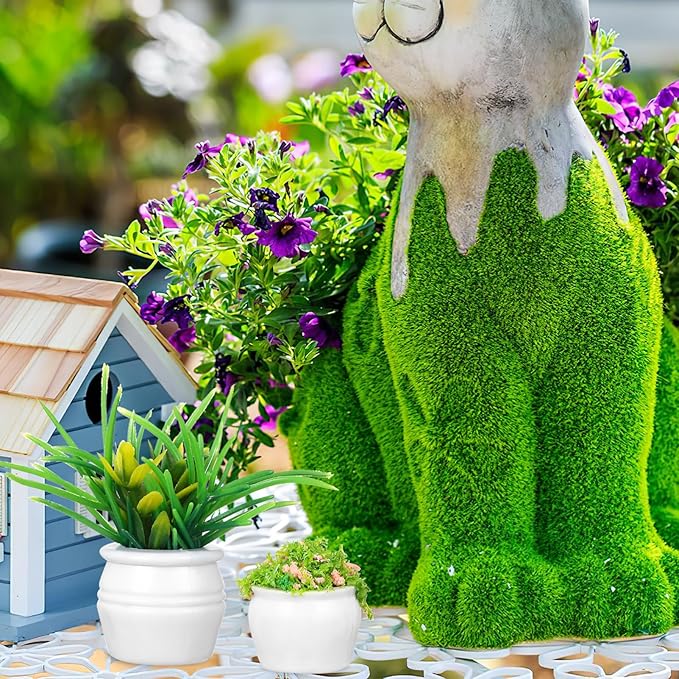 SEWACC 13pcs Miniature Potted Plants, Dollhouse Bonsai Plant Models, Tiny Fake Greenery Ornaments for Dollhouse Decor
