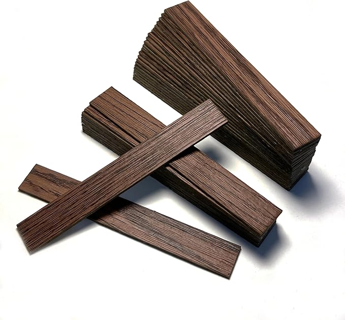 40PCS Miniature Dollhouse Wooden Flooring, Mini Floor Boards Dollhouse Floor Tiles Fit 1:12 1:6 Scale Dollhouse Furniture Wall and Floor Decoration (Black Walnut)