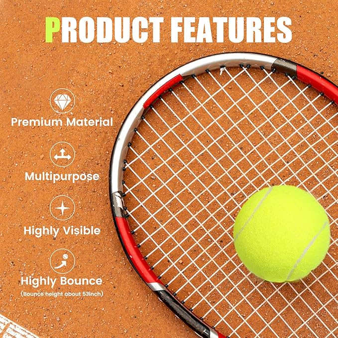 MRYCZ FYRHD 60 Pack Tennis Balls, Training Tennis Balls, Pet Dog Playing Balls, Practice Tennis Balls with Mesh Bag for Transport and Beginner Training