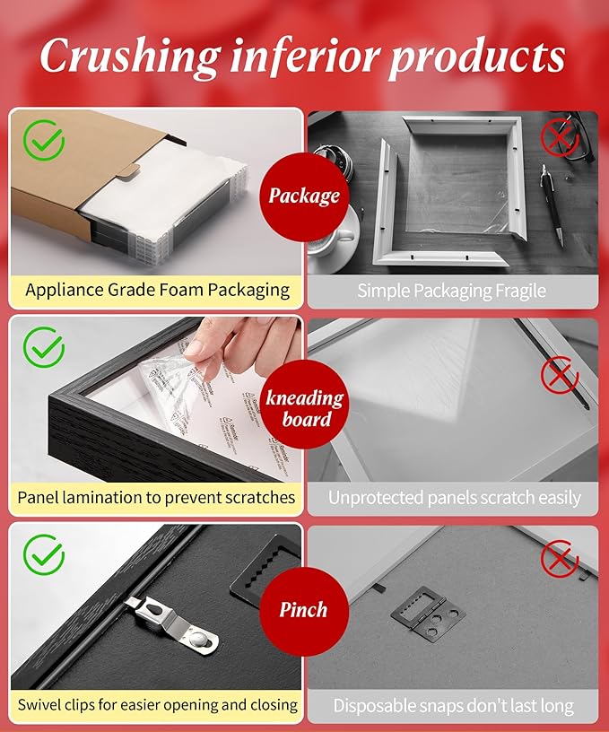 12x16 Shadow Box Picture Frame Display Case with Soft Linen Back-Thickened Panel,Large Black Deep Shadow Box Frame 12x16 for Jersey Graduation Items Flower Craft Memorial Gifts