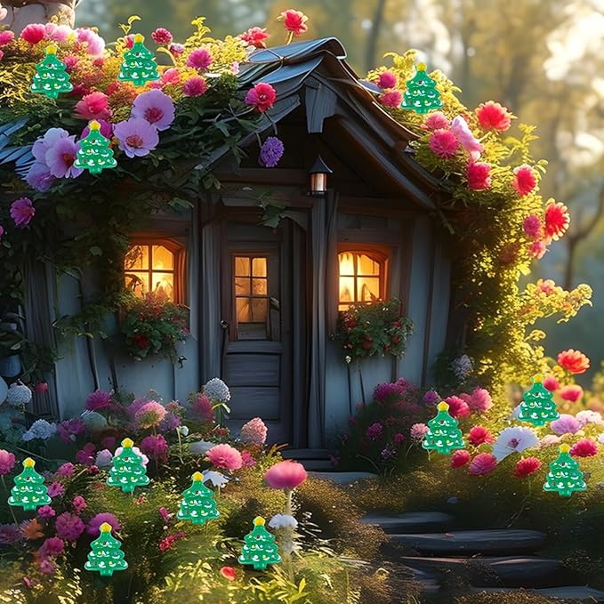 200 Pieces Tiny Christmas Tree Decor for Dollhouse Mini Resin Decor for Crafts Tiny Things for Fairy Garden Micro Landscaping Decoration