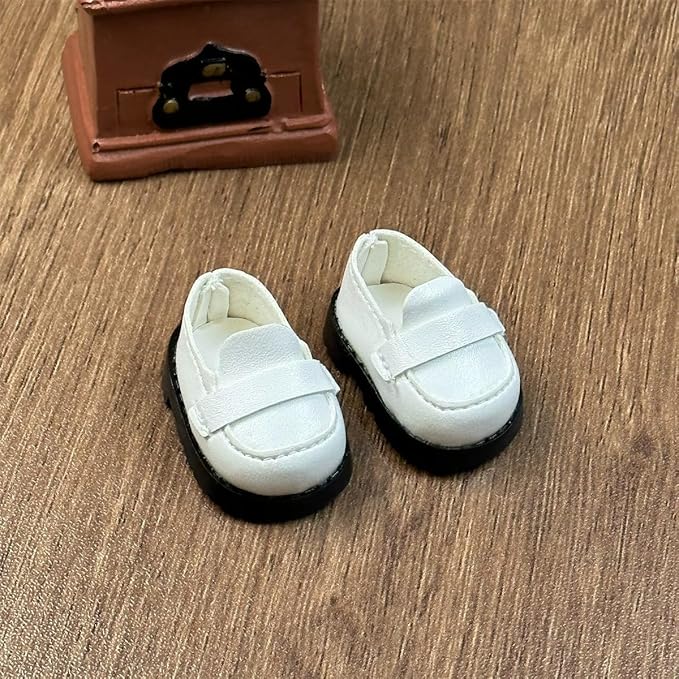 Compatible with Labubu Doll Shoes for 17cm Doll,Shoes Used for Labubu Accessories (A-White)