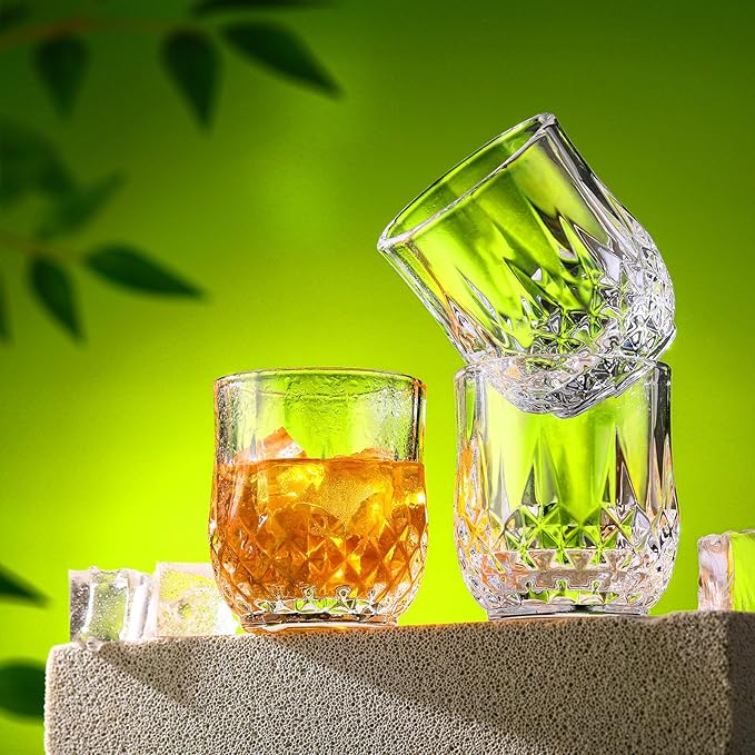 Meanplan 2.7oz Mini Shot Glasses Set Tasting Glasses Heavy Base Clear Shot Cup Cute Cordial Mini Wine Cups for Serving Whiskey, Wine, Juice (36 Pieces)