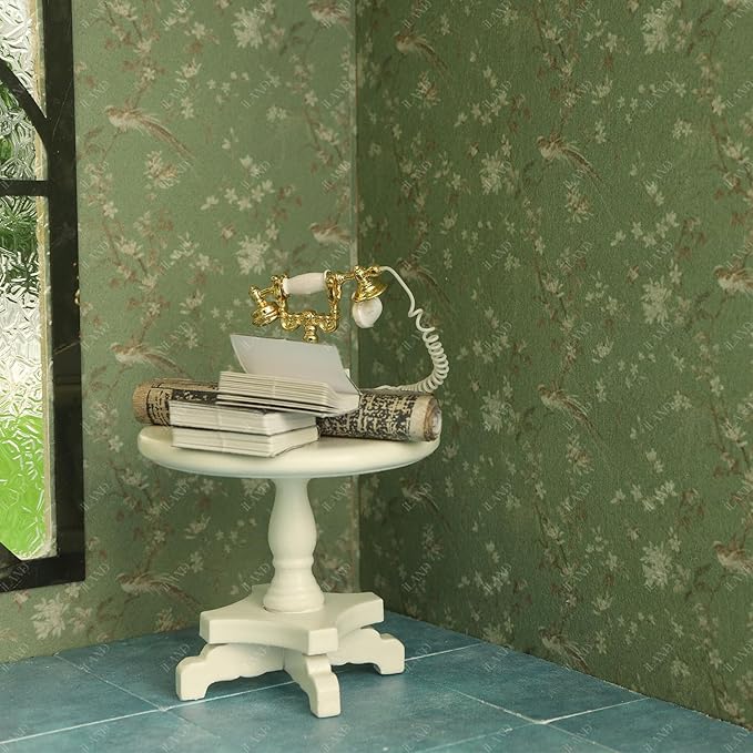 iLAND Dollhouse Wallpaper, Nice 1/12 Scale Accessories & 1/6 Scale Accessories for DIY Dollhouse Décor, 39 * 15.7 inch Beautiful Doll House Wall Paper w/Harmonious Proportions & Realistic Touch