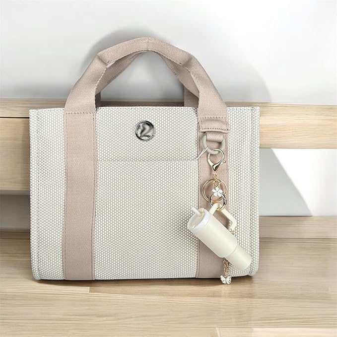 ERTUNA Mini Tumbler Keychain Accessories for Stanley Cup, 2 Way Cute Charms Chapstick Lip Balm Holder for Women Purse Handbag