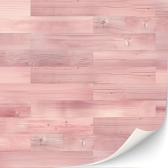 3 Sheets Self-Adhesive Flooring for Dollhouse 1:12 Scale (Pink parquet)