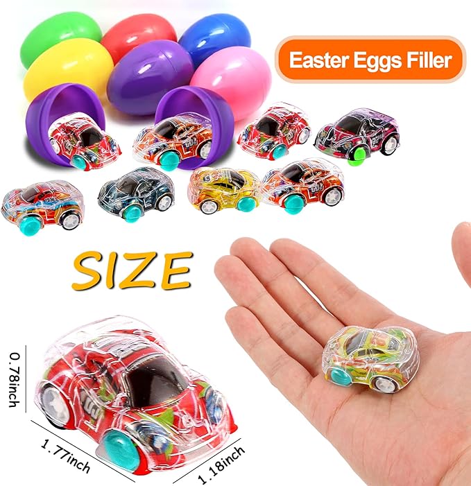 QSONSELL 50 Pcs Mini Pull Back Cars, Mini Toy Cars Pull Back Race Cars for Kids Toddlers, Treasure Box Toys for Classroom Prizes, Pinata Stuffers, Easter Basket Stuffers Goodie Bags Stuffers for Kids
