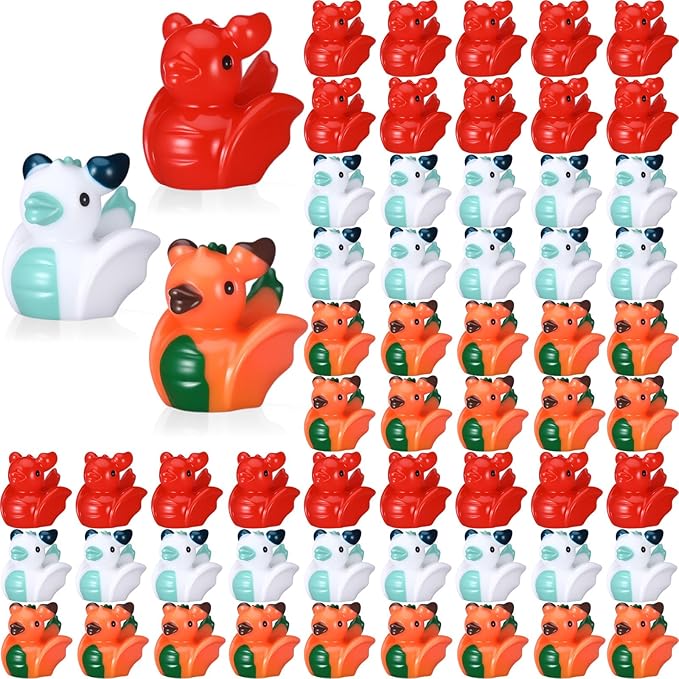 Seenelling 100 Pcs Mini Resin Dragon Ducks Tiny Dragon Duck Figurines for Miniature Landscape Garden Accessories Summer Holiday Decoration