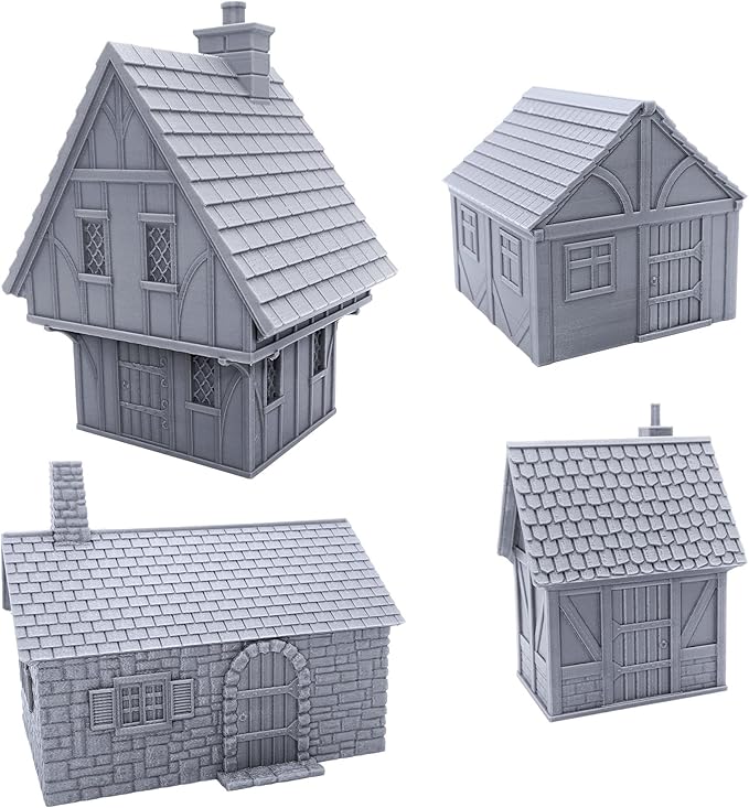 EnderToys Cottage Bundle - DND Terrain Scenery for Tabletop 28mm Miniatures Wargame