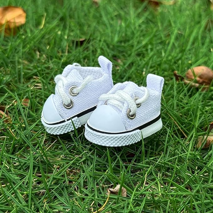 Compatible with Labubu Doll Shoes for 17cm Doll,Shoes Used for Labubu Accessories (F-White)