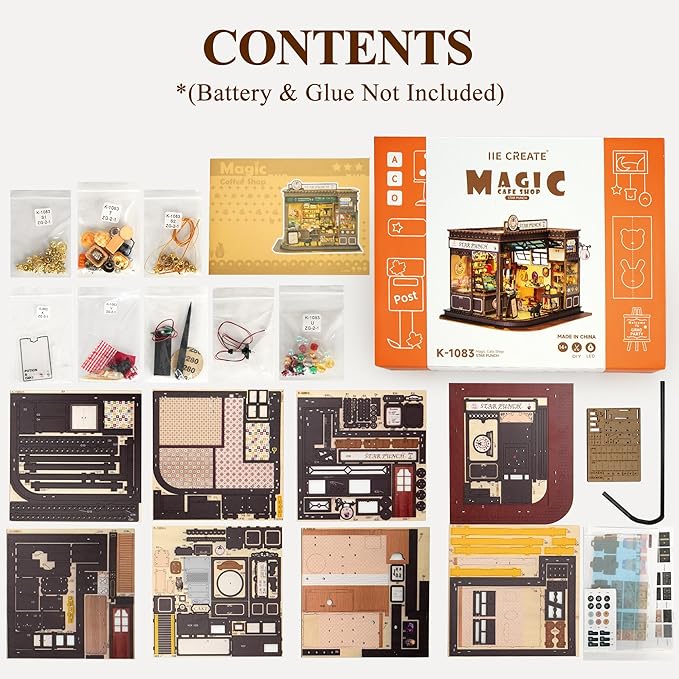 BenBen DIY Miniature House Kit, Mini House Building Kit with Furniture for Adults, Teens, Wooden Tiny Dollhouse Diorama Model Craft Kits, Hobbies & Gifts for Family and Friends(Potion & Cake)