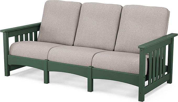 Mission Sofa (Green/Weathered Tweed)