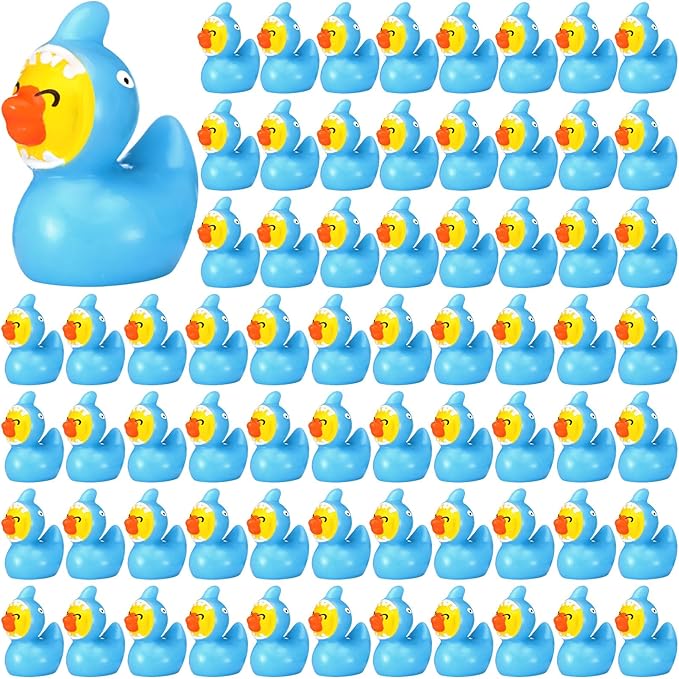 50 Pcs Themed Ducks Resin Ducks Resin Party Decorations for Crafts Making DIY Miniature Landscape Micro Decor Gifts (Shark)