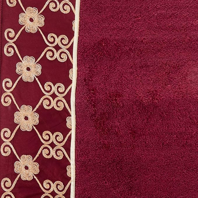 Zahari Home Elegant Rose Classic Bathroom Rug Modern Bath Rug Luxury Contemporary Decor Beautiful Shower Mat Unique Design Stylish Bathroom Runner Rug Bath Shower Tub Décor