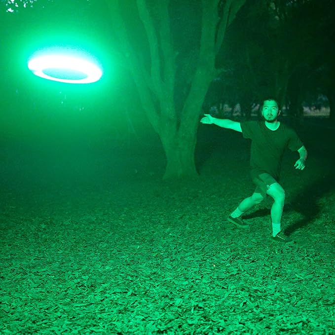 TOSY Flying Disc - 108 RGB Multicolor or 36 Monocolor LEDs, Super Bright, Smart Modes, Cool Valentine Easter Gift, Camping Toy for Kid/Teen/Adult, Auto Light Up, Rechargeable, Waterproof, 175g