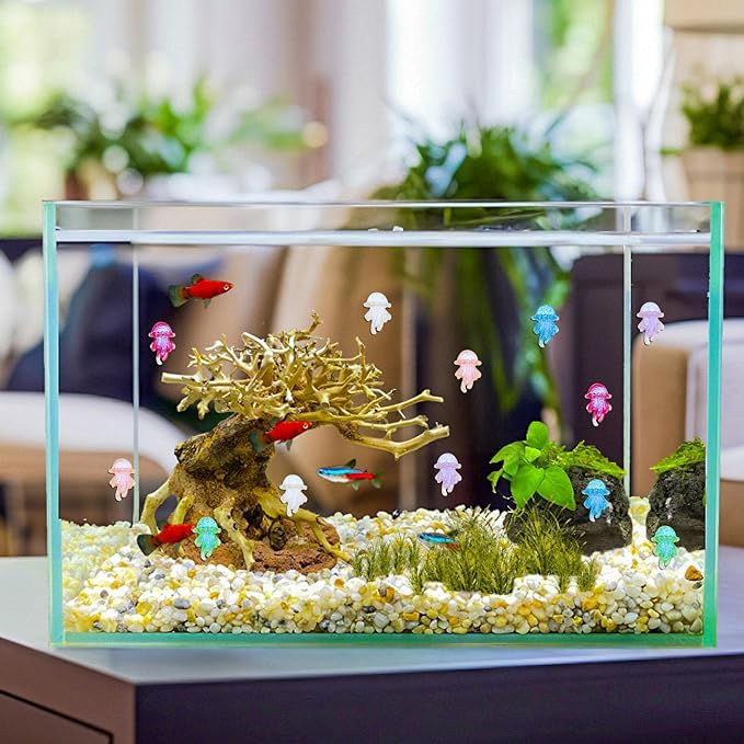200 Pieces Mini Jellyfish Decor for Crafts Dollhouse Miniatures Tiny Jelly Fish Beach Christmas Decorations for Dollhouse Fairy Garden Micro Landscaping Decoration