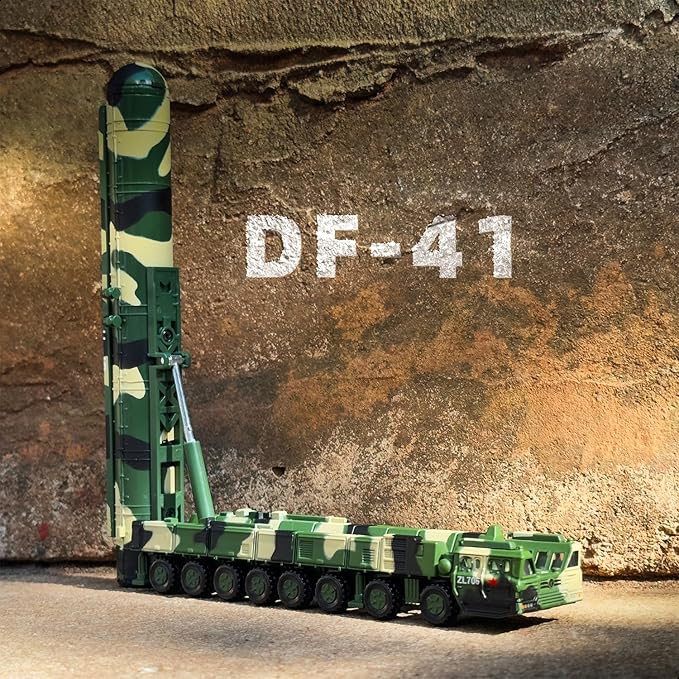 1/144 DF-41 Missile Launcher Car Model Alloy Die-cast Metal Army Military Fighting Vehicle Model Military Enthusiasts Collection or Gift (627205)