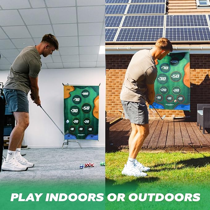 Golf Game for Adults Outdoor Indoor - Backyard Chipping Set with Sticky Balls - Family Entertainment Multi-Player Action - Friend and Party Activity - Gift for Golfers