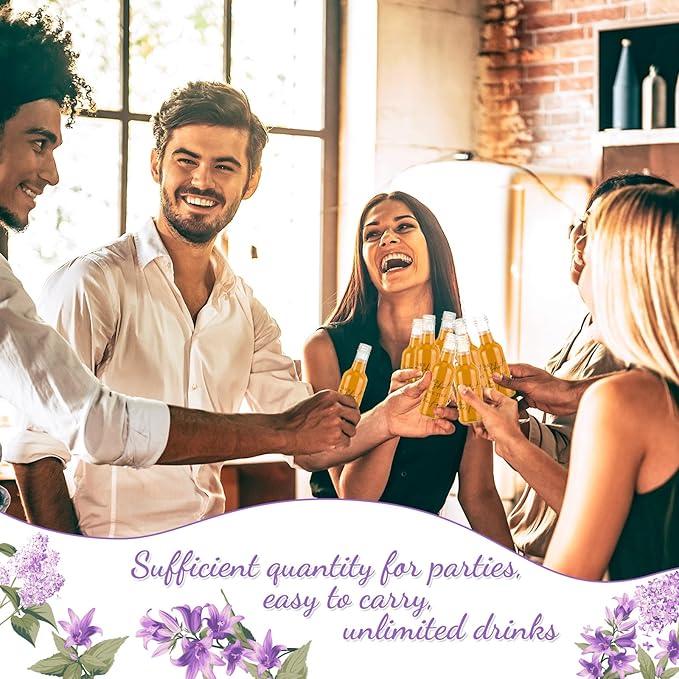 Bokon 50 Pcs Mini Wedding Liquor Bottles Take a Shot We Tied The Knot Shot Glasses for Guests 1.7 Fl Oz/ 50 ml Plastic Reusable Empty Bottle with Cap Funnel Acrylic Mini Glasses for Bridal (Black)