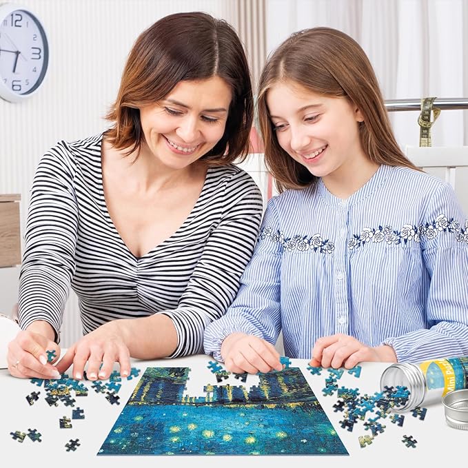 234 Mini Puzzles for Adults & Kids - Starry Night caps Coll Jumbo Puzzles 3 Pack (6" x 4")