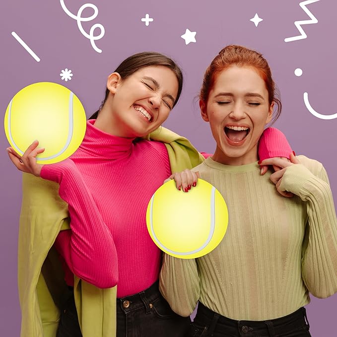 Big Dot of Happiness Tennis Large Cut-Outs, Tennis Ball Decorations, DIY Tennis Ball Large Party Essentials, Set of 20