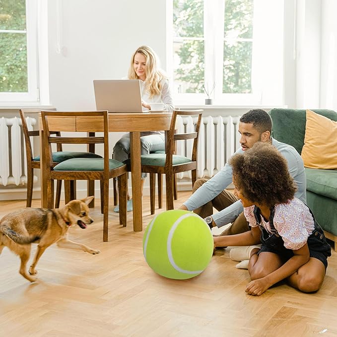 OurHonor Tennis Ball Plush, 11.8" Soft Tennis Stuffed Toy Tennisball Throw Pillow Fluffy Tennis Plushies Sport Theme Gift for Kids Boy & Girls Children