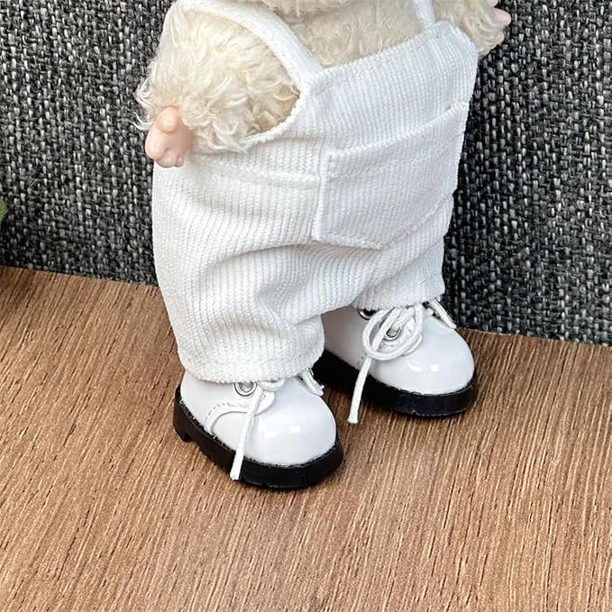 Compatible with Labubu Doll Shoes for 17cm Doll,Shoes Used for Labubu Accessories (P-White)