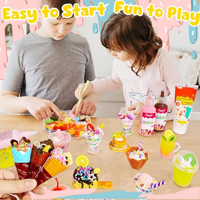 16 DIY Miniature Food Making Material Kit Kitchen Mini Food Set Multi-Style Dessert Drink Making Make Your Food